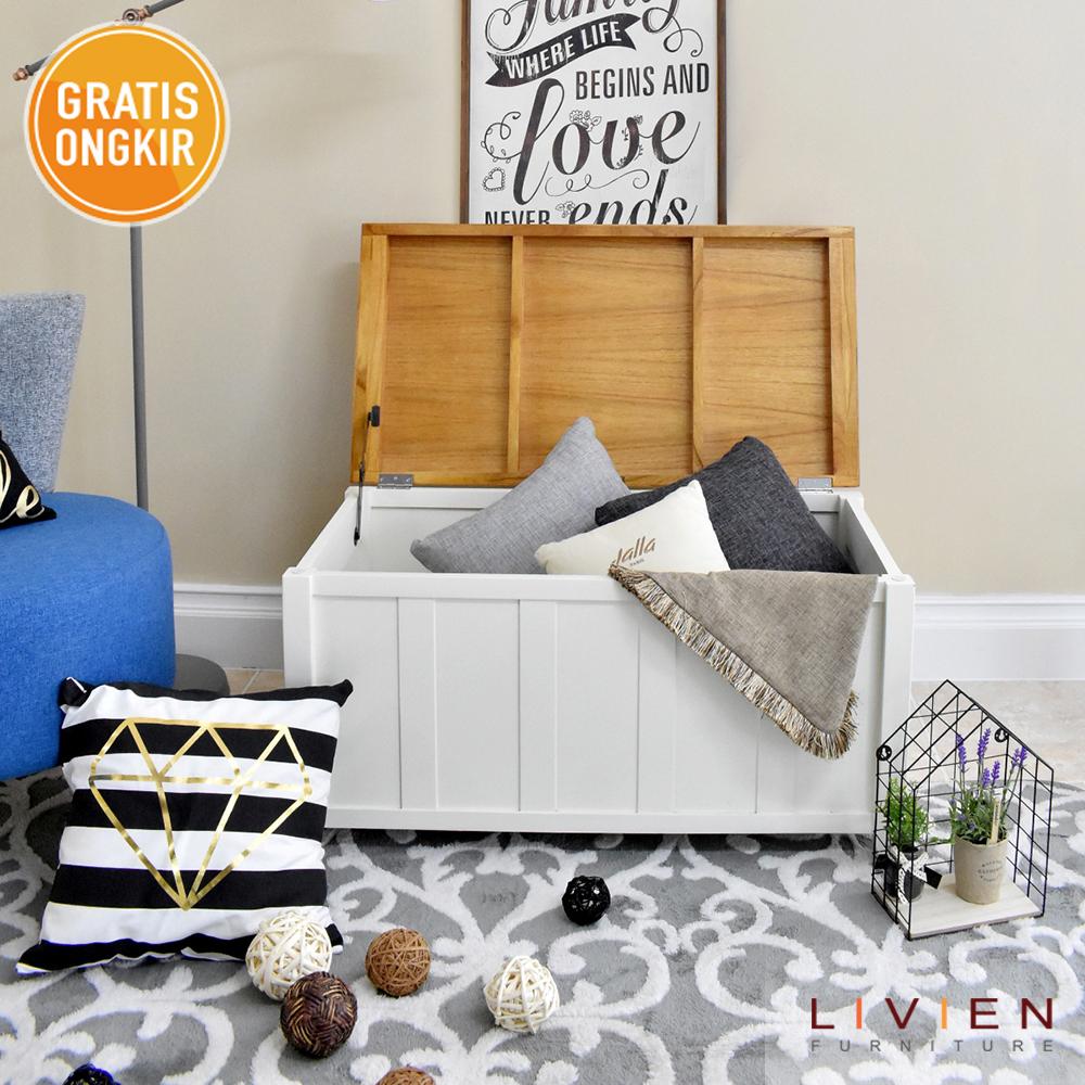 LIVIEN Furniture - Storage Bench Maple Story - Bench Multifungsi - Storage Box - Kursi