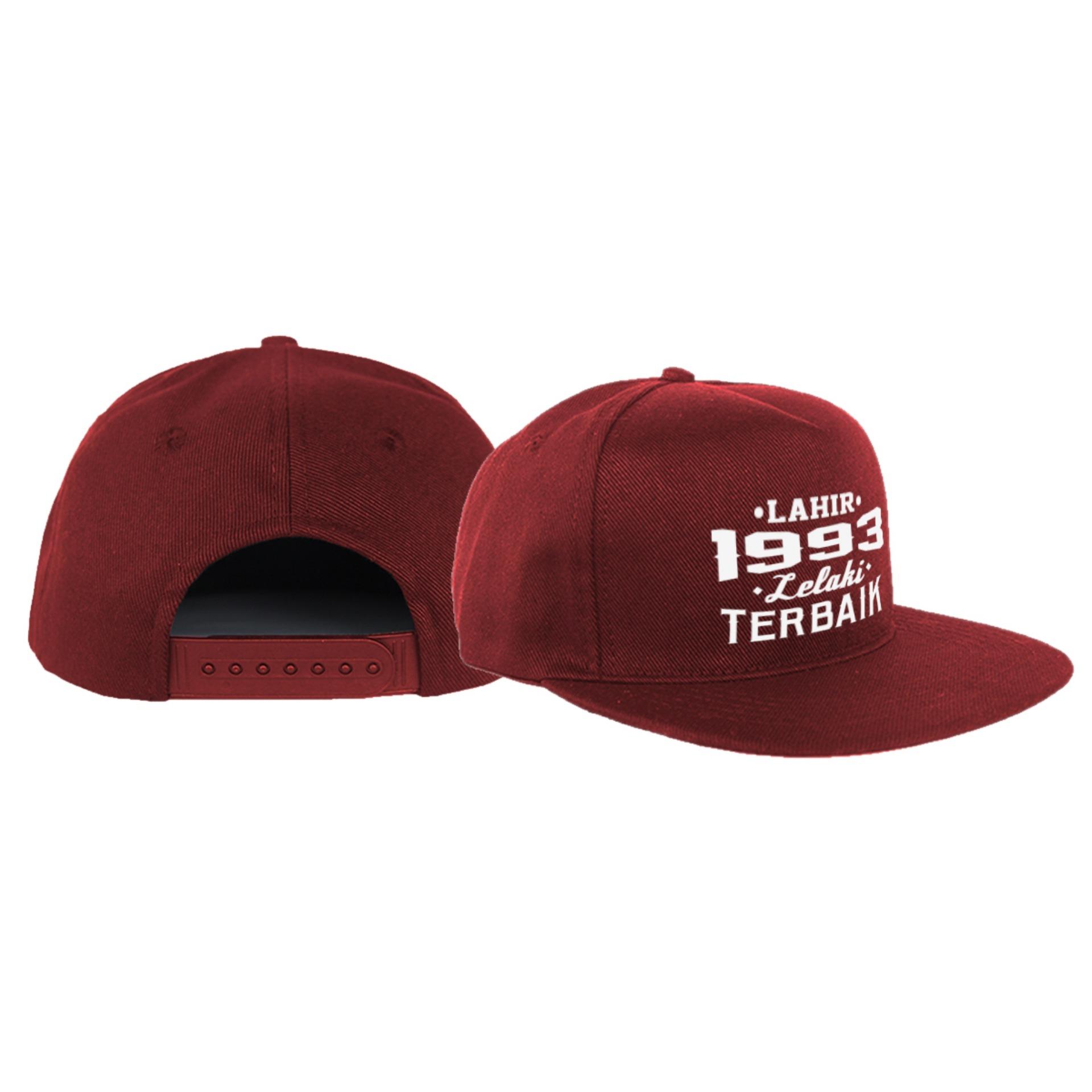 IndoClothing Topi Snapback Lelaki Terbaik Lahir Di Tahun 1993 - Maroon