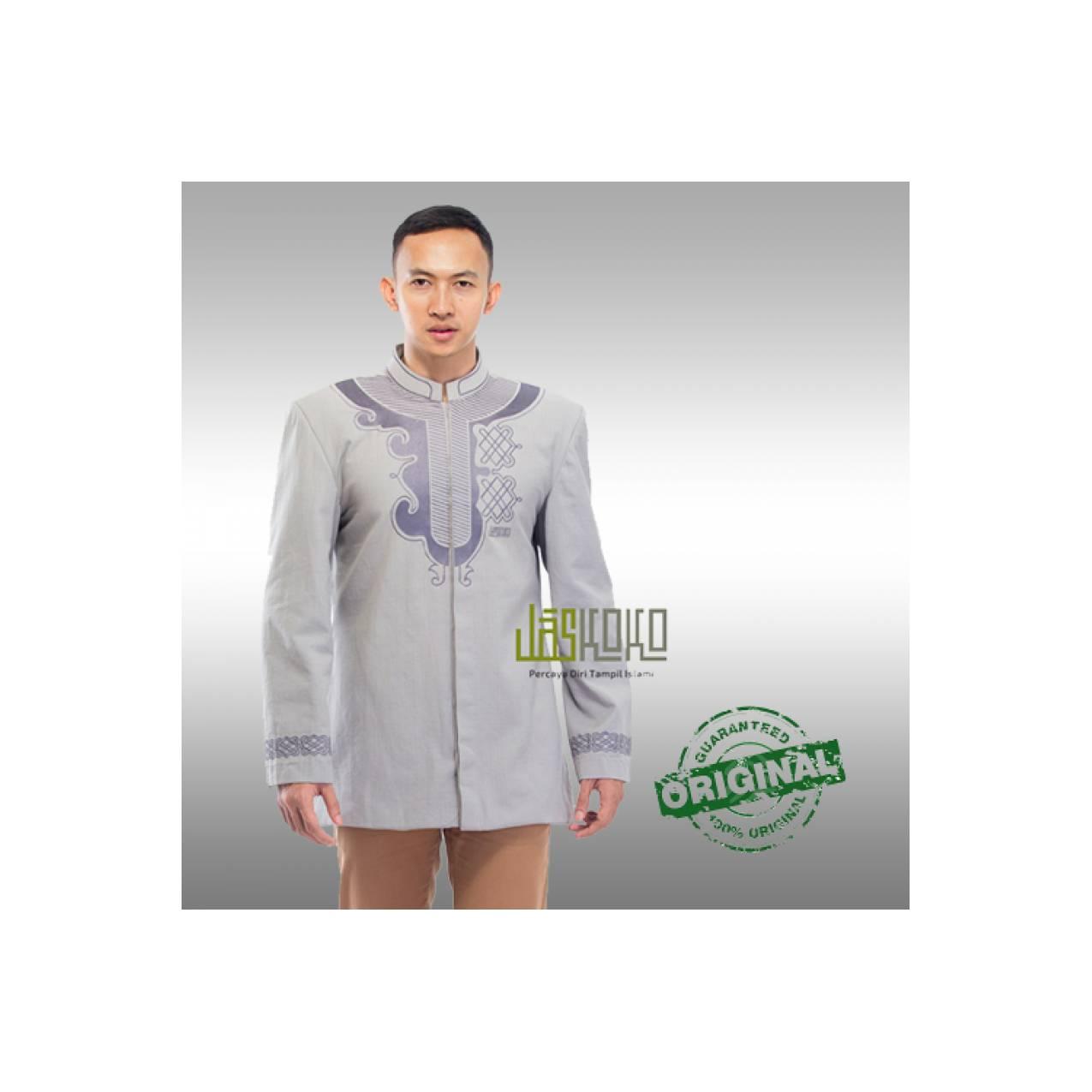 JASKOKO BAJU KOKO JAS BORDIR EKSKLUSIF MODERN TERBARU ELNAMAR GREY ABU