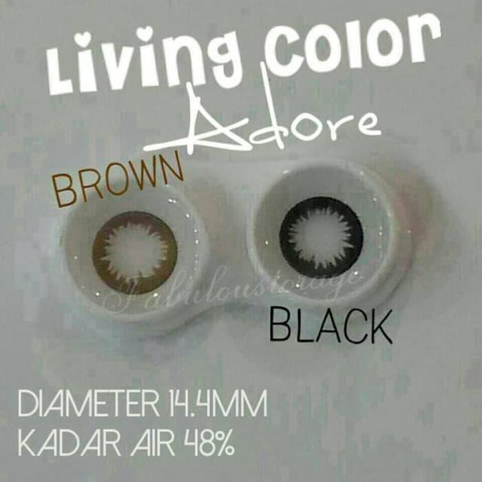 Softlens / Acessoris Softlens Living Color Adore/lovely/angel black/choco 1 tones Kualitas Super