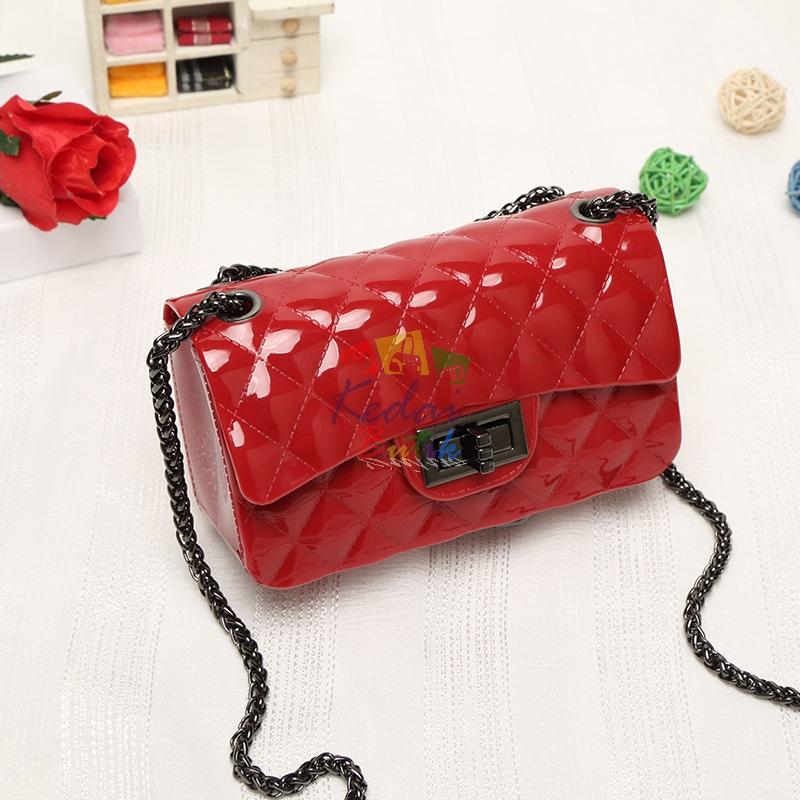 Kedaibutik-001K Tas Jelly Glossy maxi / Tas Jelly Murah / Tas Jelly Import / Jelly Bag / Tas Jelly Slempang / Tas Cewek Murah / Tas Jelly Cewek / Tas Pesta / Tas Batam / Tas Jelly Import Anak Remaja dan Dewasa / Tas Import Batam / Tas Batam Murah