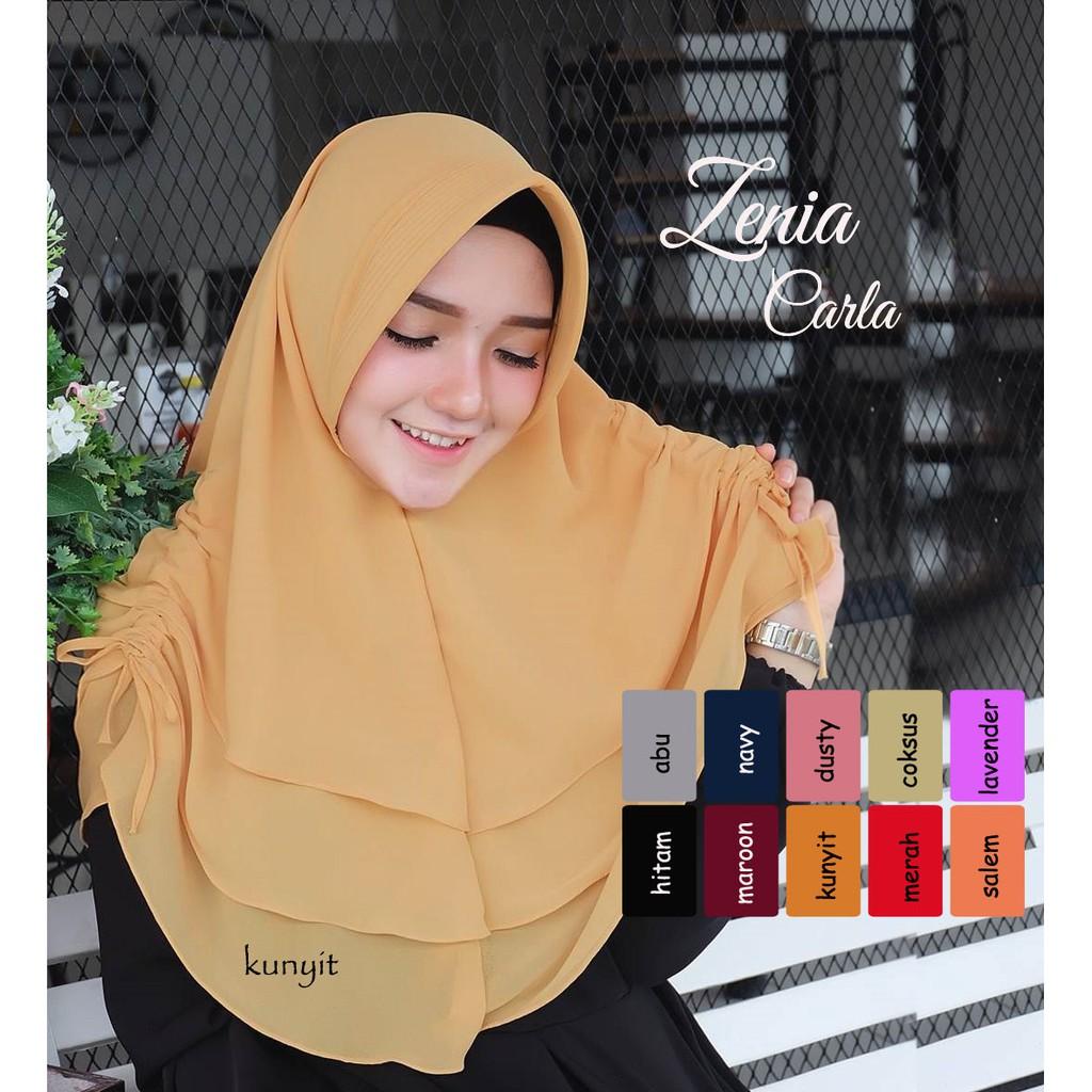 Jilbab Instan Zenia Carla / Pashmina Instan / Hijab Syari / Murah Wanita / Vanila Hijab