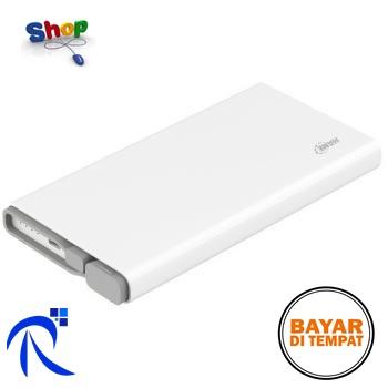 Hame QC1 Power Bank 2 Port 10000mAh Qualcomm Quick Charge 2.0 - White / putih - Alat Pengisi Daya Handphone HP Smartphone Awet Kapasitas Besar Simpel Simple FREE Ongkir & COD