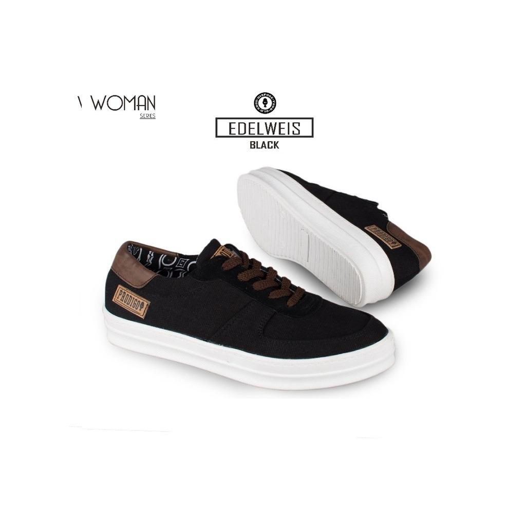 Sepatu Pria Casual Sneakes Pria Edelweis Pro Modern Terbaru - Hitam
