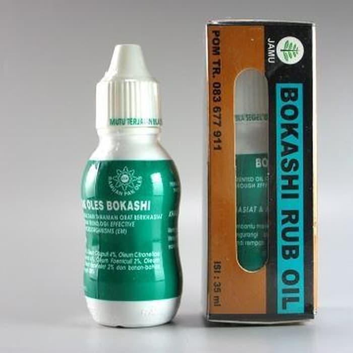Minyak Oles Bokashi (MOB) Pak Oles Ukuran 35ML - Bokashi Rub Oil Original 100% (Solusi Untuk Penyakit Kulit Kutil, Kapalan, Luka baru, Luka Bakar, Digigit Serangga, Nyeri Otot & Pegel Linu, Sakit Perut, Dll)