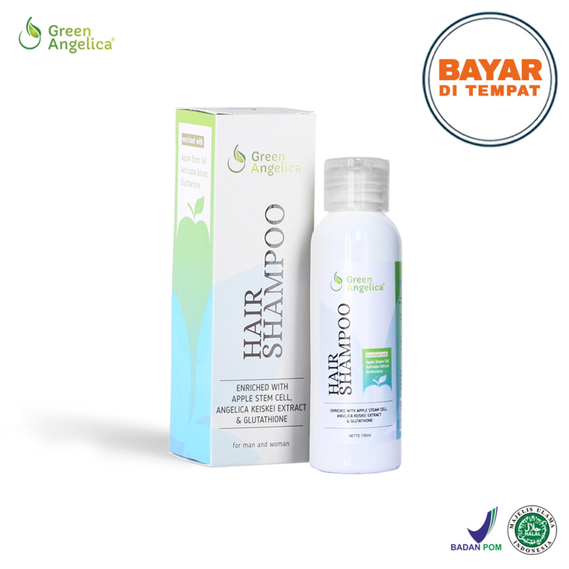 Shampo Penumbuh Rambut Herbal Mengatasi Rambut Rontok & Anti Ketombe 100% Halal & BPOM Green Angelica Hair Shampoo - Sampo Rambut Rontok No.1 di Indonesia