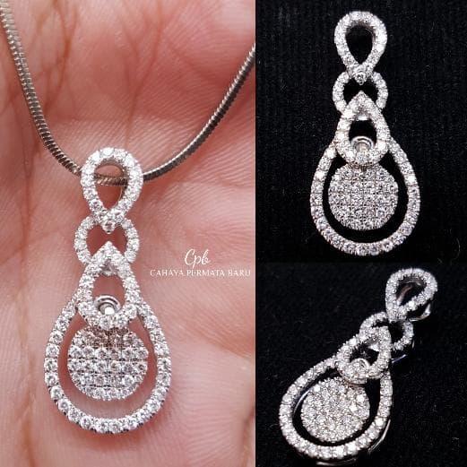 New Liontin Emas 2.90 Gram Berlian Eropa 0.63 Carat Fashion Wanita