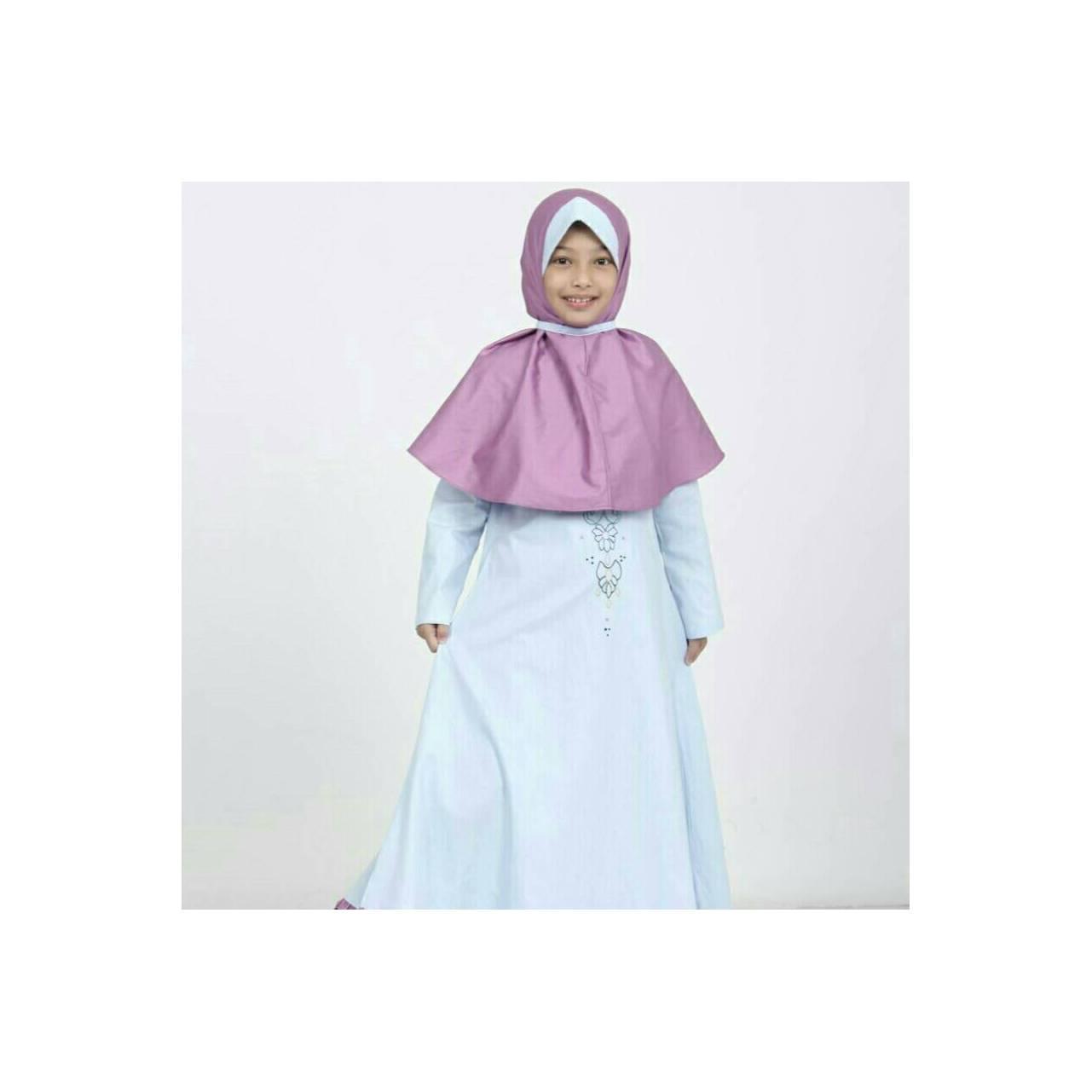 Gamis anak Azka Mazaya Light Blue