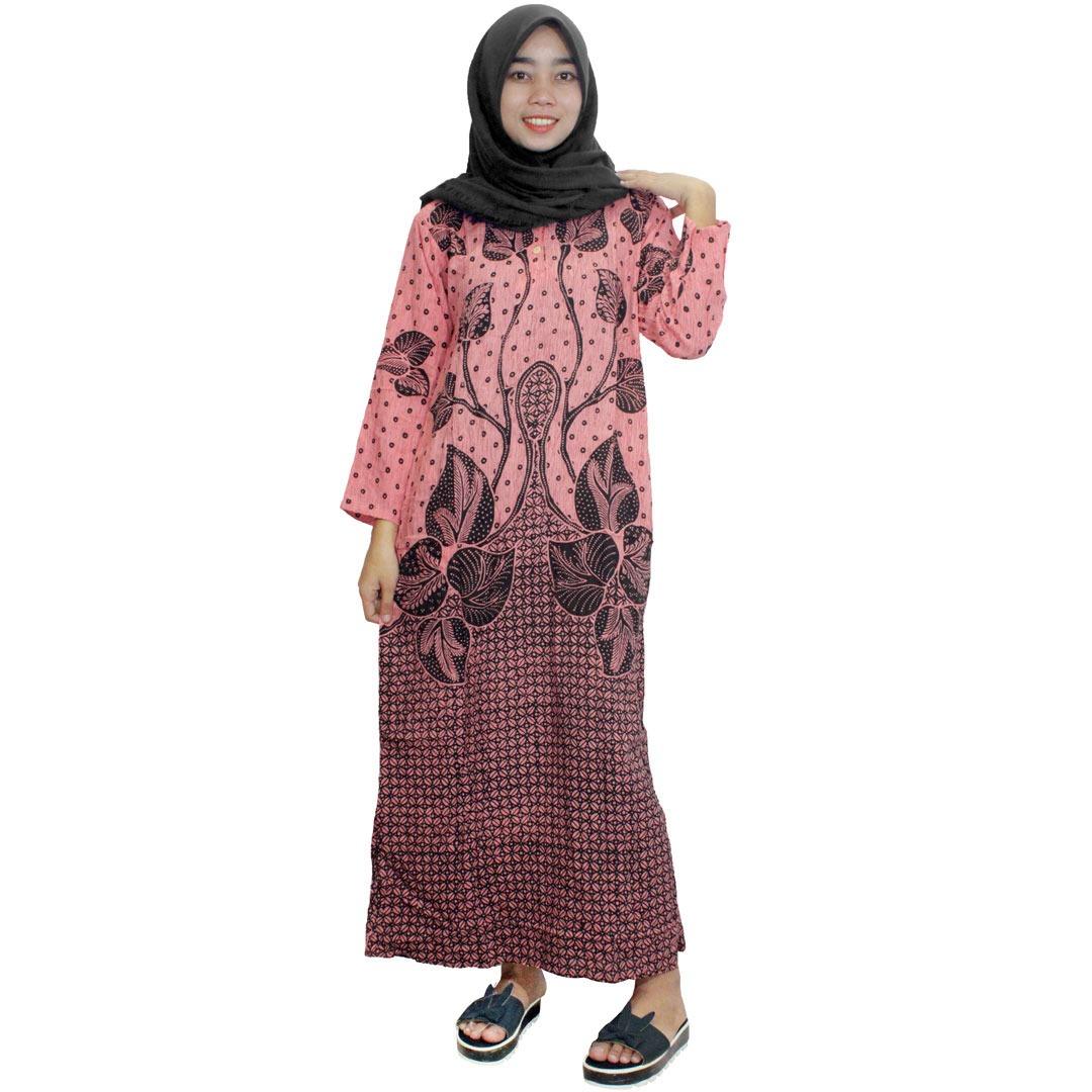 Longdres Batik, Daster Lengan Panjang Batik, Baju Tidur, Piyama, Kancing, Daster Bumil, Busui (LPT001-65) Batikalhadi Online