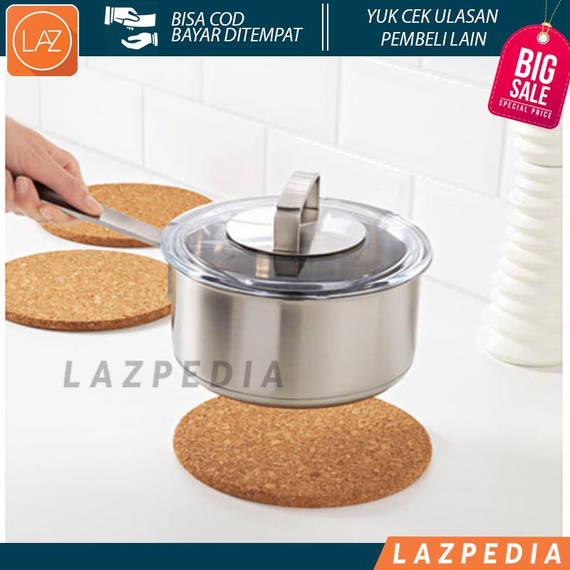 Laz COD - IKEA HEAT Alas Panci Set Isi 3pcs Untuk Meletakkan Alas Panci Bahan Gabus - Lazpedia