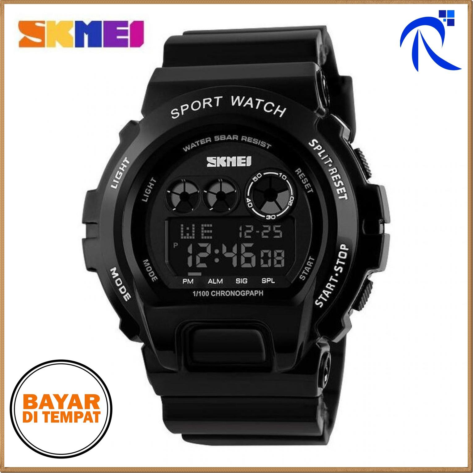 SKMEI Jam Tangan Digital Pria - DG1150 - Hitam / Black - Desain Sporty Tangguh Memiliki Penunjuk Hari Bulan Stopwatch Waterproof Water Resistant Anti Air 50M Terbuat Dari Silicon Kokoh Ringan BISA COD !!
