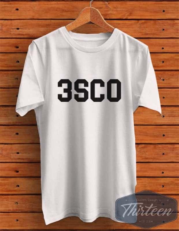 Kaos Baju Rep 3SCO 3Second 3 Second Kualitas Distro - Putih