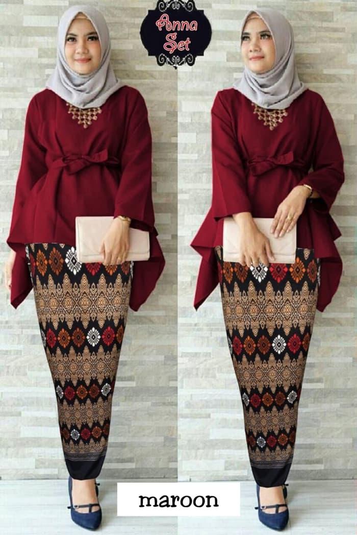 Debbie Gallery Setelan kebaya arina laser / kebaya wisuda modern / kebaya batik murah / Kebaya Modern / Gamis / Gaun Pesta Muslimah / Baju Muslim Wanita / GPS