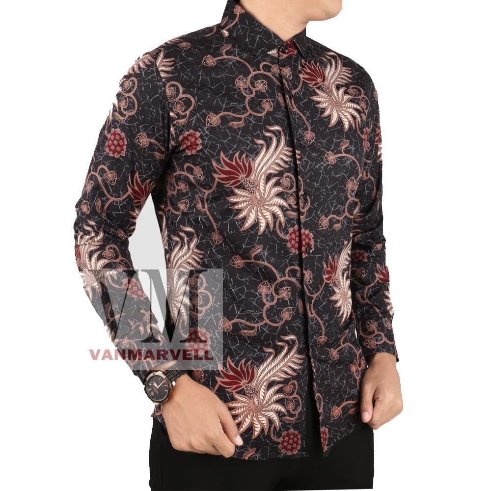 VM Kemeja Batik Tangan Panjang Slimfit - Casual Shirt
