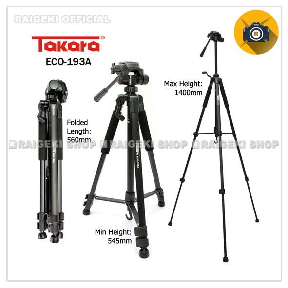 Takara Eco 193A / Takara 193A for DSLR, Mirrorless Canon Nikon Sony Fujifilm Panasonic and Action Camera GoPro Xiaomi Yi Brica - Hitam
