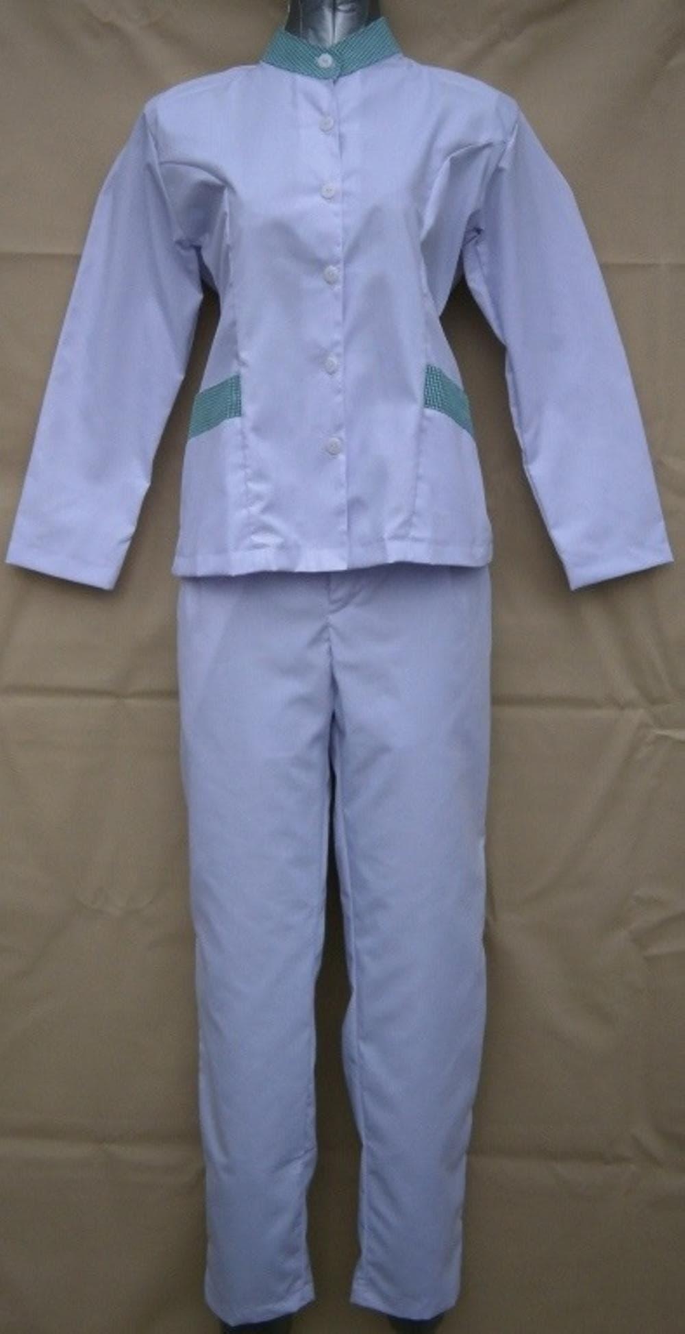 jual Baju Suster Seragam Baby Sitter Muslimah Stelan Celana Panjang L