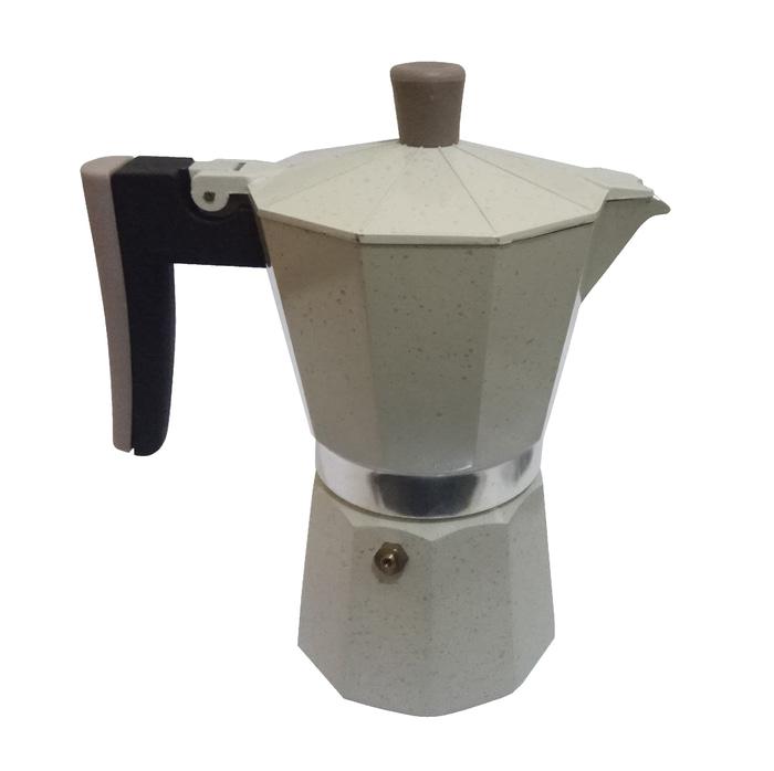 Cafetera Percolator Coffee/Teko Kopi/Moka Pot Alumunium 6 Cup White