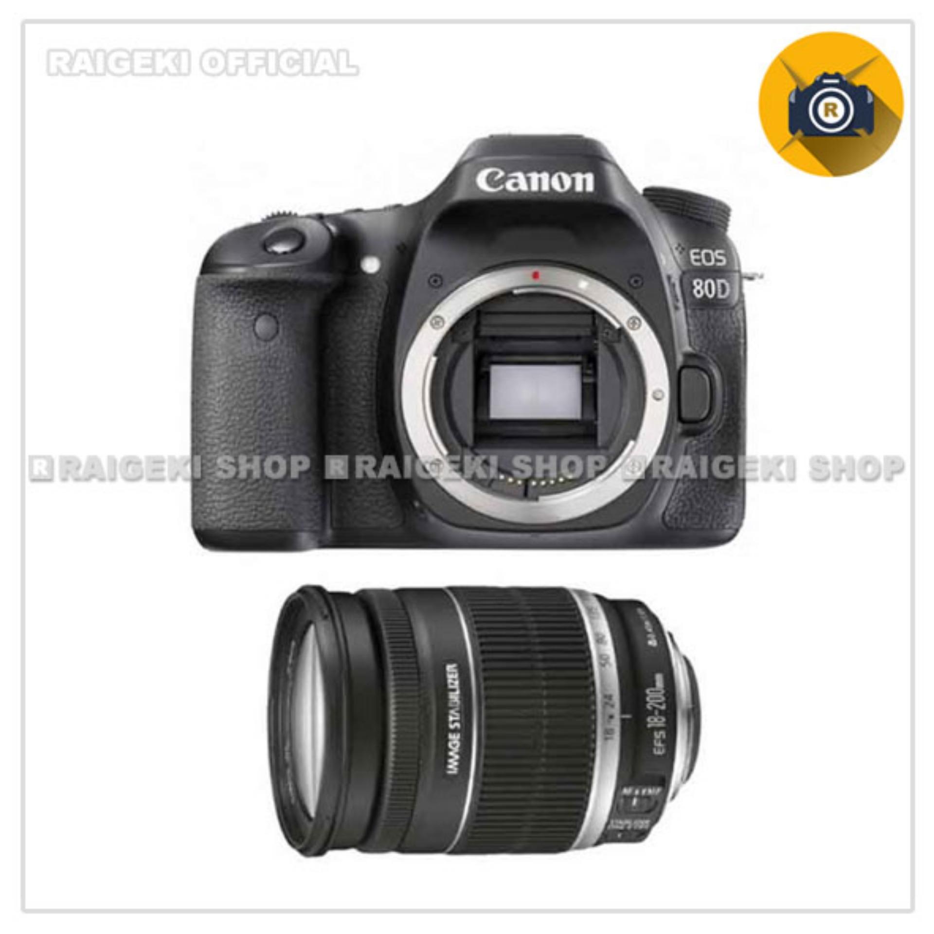 Canon EOS 80D Kit 18-200mm IS WiFi - Hitam