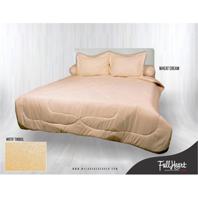 Full Heart Sprei Polos Wheat Cream Set 180x200x30cm