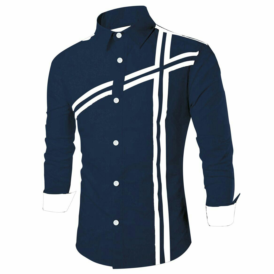 Ladies Fashion Kemeja Pria / Atasan Pria / Kemeja lengan Panjang / baju Pria / kemeja Cowok / Cowok Formal Xman / Kemeja Polos / Kemeja Formal Kasual Party SLIMFIT / Kemeja Slim Fit Stretch (Kyho) 7T - Navy Hi