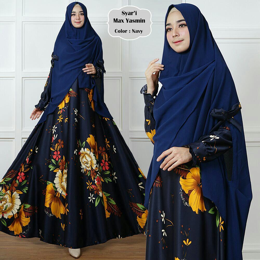 Humaira99 Baju Gamis Syari Muslim Wanita Busui Hijab LongDress Muslimah Maxmara Motif Lux Yasmin