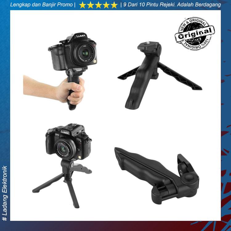 2 in 1 Portable Mini Folding Tripod for DSLR/Action Camera - Hitam Stand Kamera Camera Kuat Kokoh Berkualitas