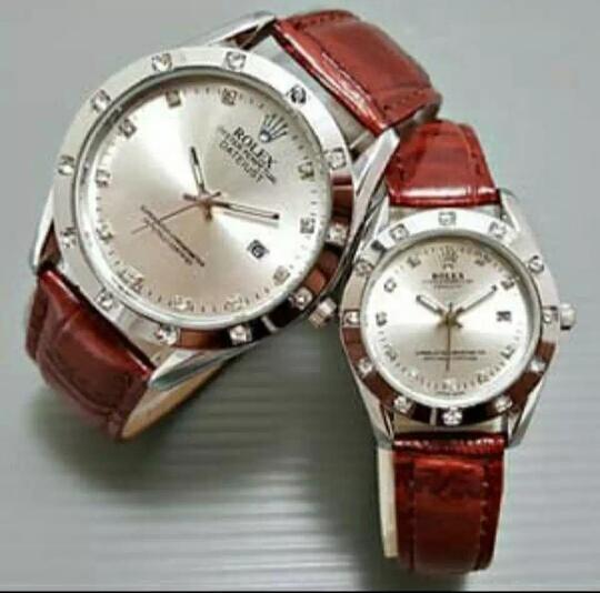 Jam Tangan Rolex Couple Leather