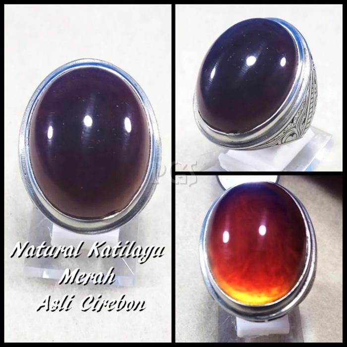 ASLI!!! As Big Size Cincin Batu Akik Natural Red Katilayu Origin Cirebon