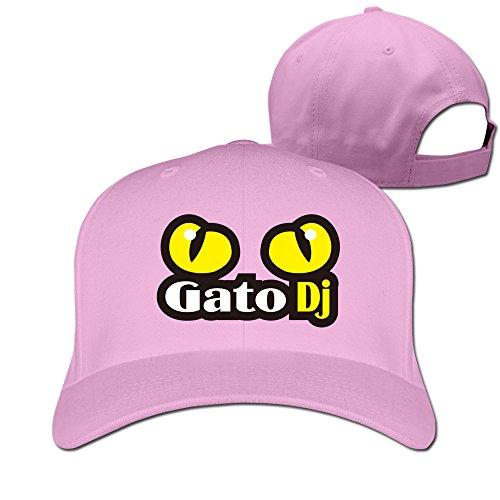 Mens Gato Dj Adjustable Flexfit Fitted Hats Baseball Cap White