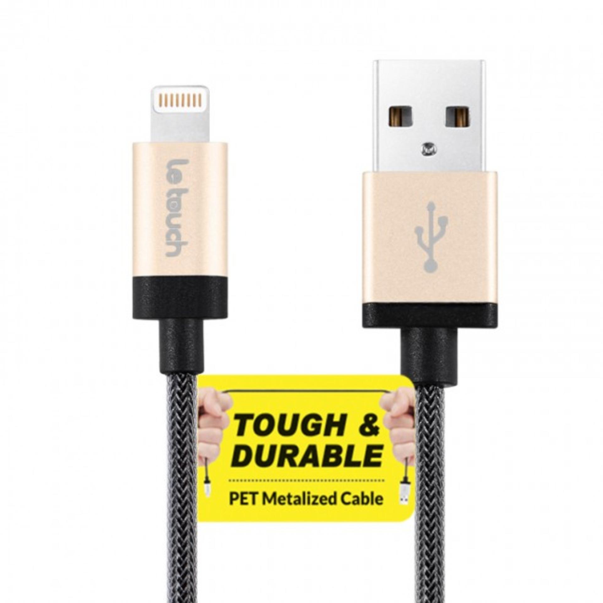 LETOUCH MATRIX Lightning Cable MFI Sync/Charge 20CM-GOLD