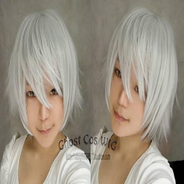 RAMBUT PALSU LAKI LAKI WIG GHOSTCOS BASE COWOK SILVER 01 KEREN IMPORT