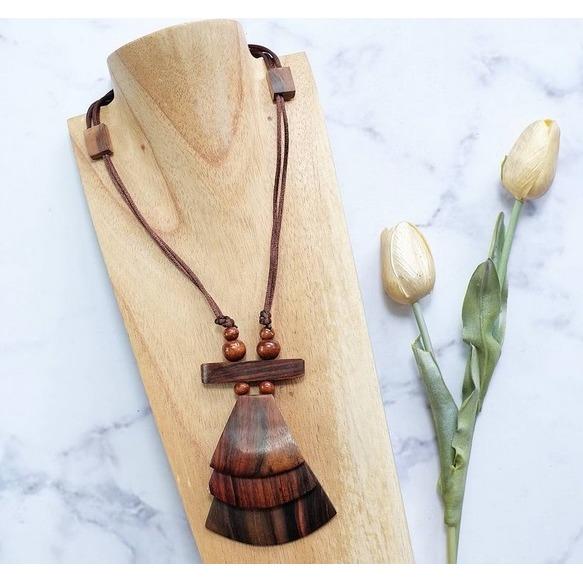 Ardilla Kalung Etnik Rumi / Aksesoris Kalung Wanita Cewek / Asesoris Kalung Fashion Wanita Cewe Murah / Kalung Kayu Bentuk Rok
