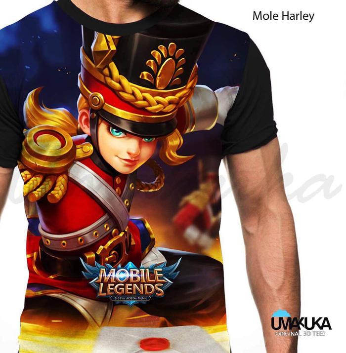 Mole harley kaos game mobile legend 3d fullprint