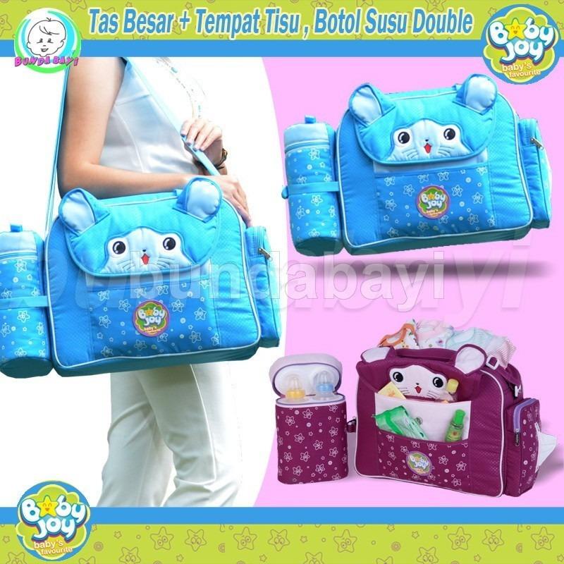 TAS193 -Tas bayi besar+Tempat Tisu, Botol Susu Double Karakter Melody merk baby joy