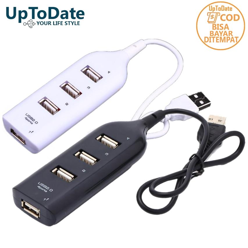 USB Hub UPTODATE UPPK Usb hub 4 port 2.0 Rotasi mini Colokan 4 kabel Usb Female Adaptor 4 In 1 - Warna Random