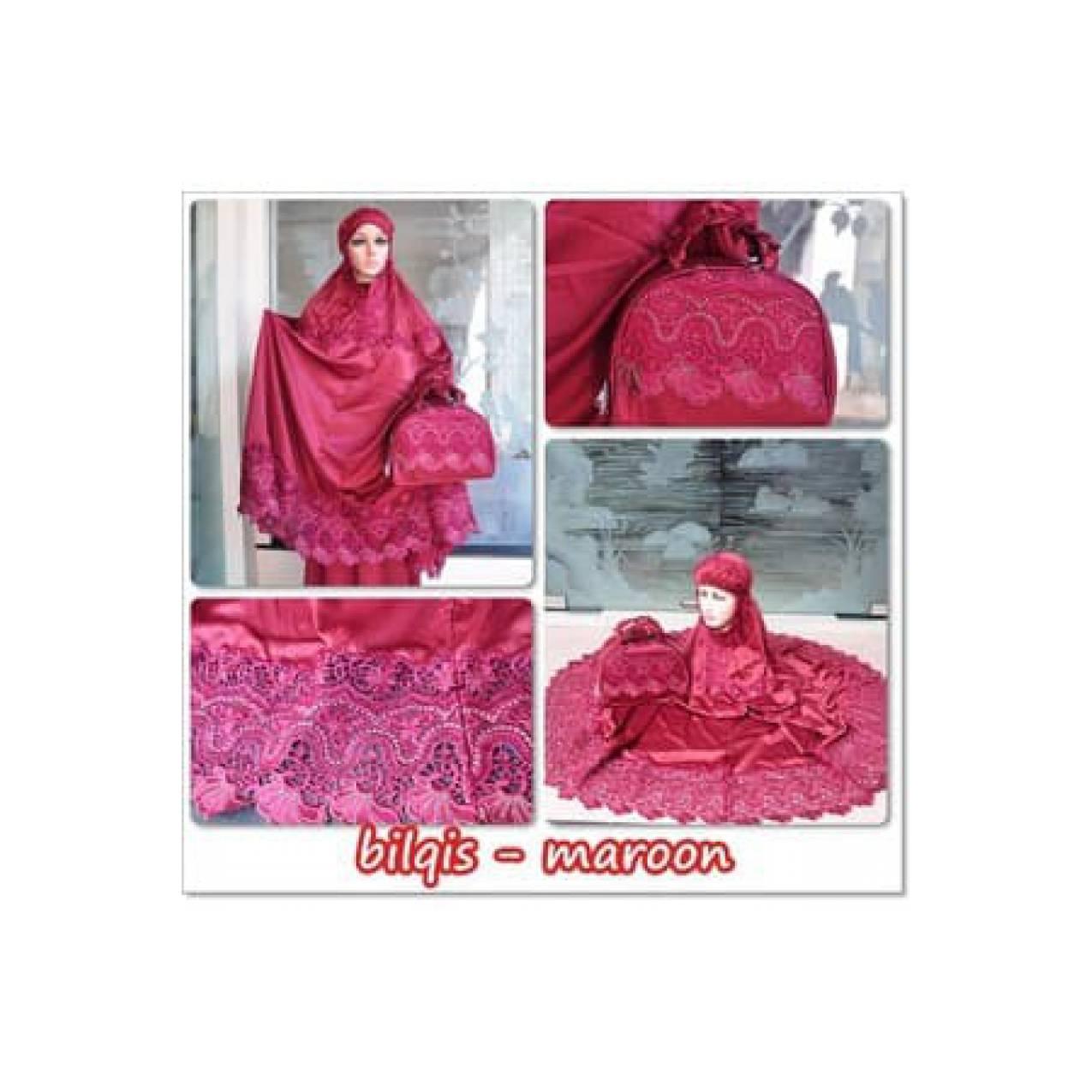 MUKENA BORDIR TASIK MURAH BILQIS PINK/ MUKENA SATIN BILQIS TERLARIS