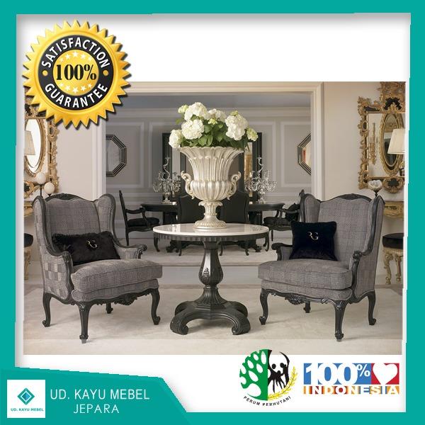 Kursi Sofa Tamu Abu-abu Tua Mewah Set