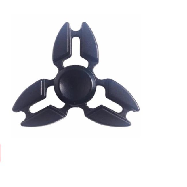 ANGEL Fidget Spinner Hand Spinner Fidget Metal Triangle Aluminium Toy Mainan Stress Fidget Shuriken Ninja Anak ADHD - Black