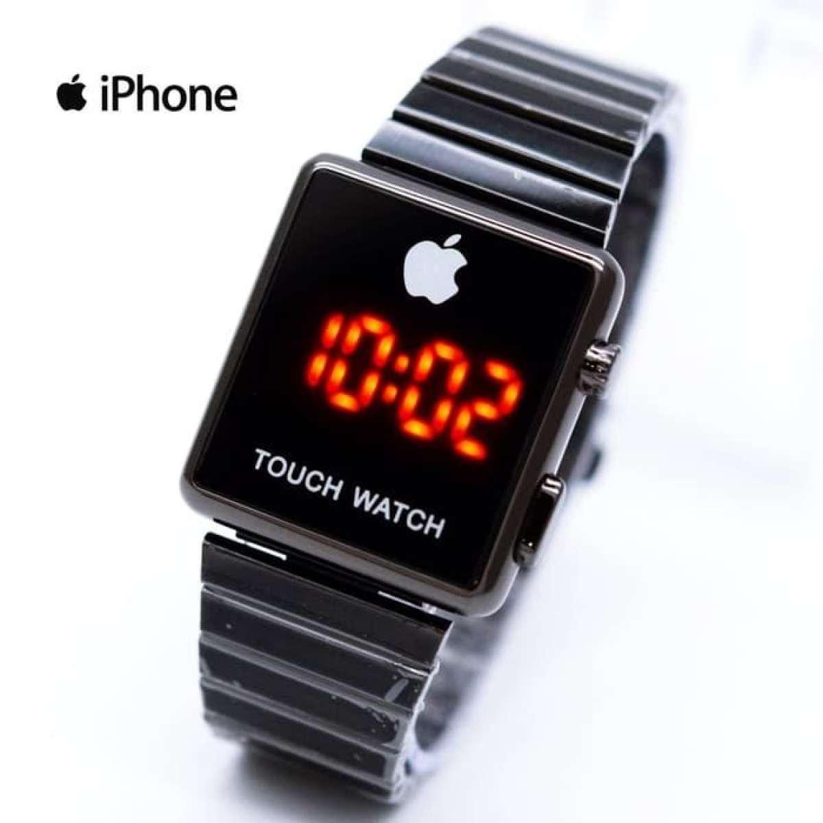 Iphone Apple Touch Watch I Phone Gold Jam Tangan Wanita Pria Fashion IP091