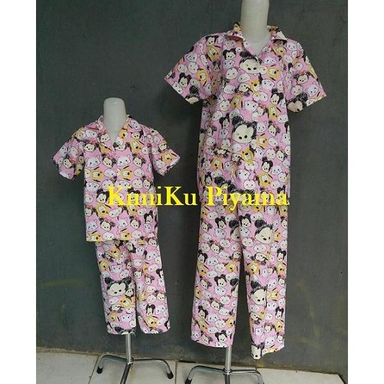 Piyama Couple Ibu dan Anak usia 7 sampai 10 tahun