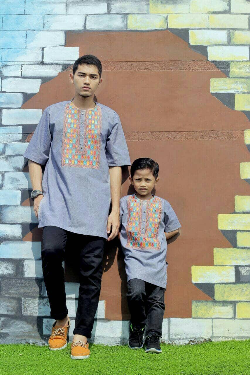 Baju Koko Couple Ayah dan Anak Kurta Hanif by Al Haramain