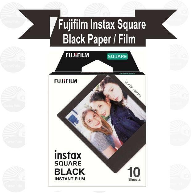 1 Pack Fujifilm Instax Square Film / Paper Black Frame