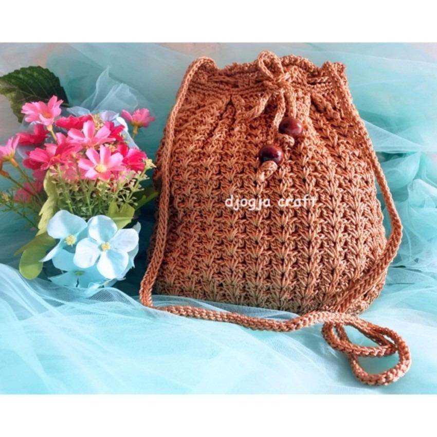 Djogja Craft Tas Rajut Selempang Serut - Cream
