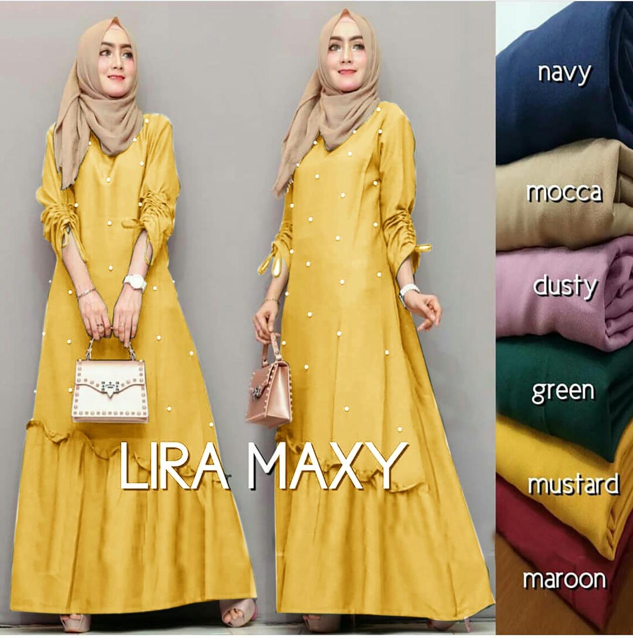 MAXI DRESS BALOTELY MUSLIMAH / GAMIS MAXI DRESS MURAH LYRA WARNA MUSTARD ( TANPA PASMINA)