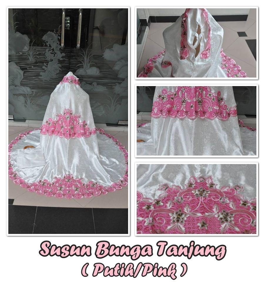 TERLARIS!!! MUKENA SUSUN TANJUNG PUTIH-PINK mukena mewah / mukena dewasa / mukena tatuis / mukena anak / mukena bali / mukena katun jepang