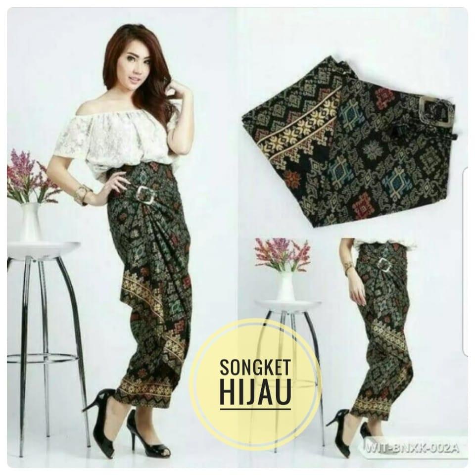 ROK LILIT BATIK MURAH / ROK PASANGAN KEBAYA / ROK PANJANG MUSLIMAH / ROK LILIT PLUS RING MOTIF KERANG SONGKET