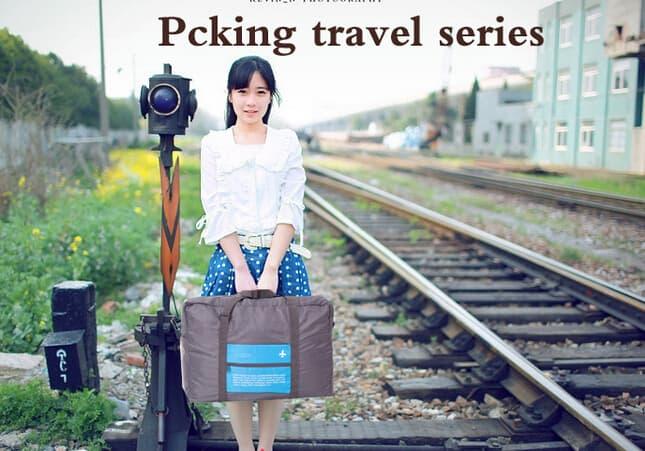 HARGA DISKON!!! Gogo Folding Travel Bag Kait Koper Bs Lipat Ada Tas Penyimpanan Kecil