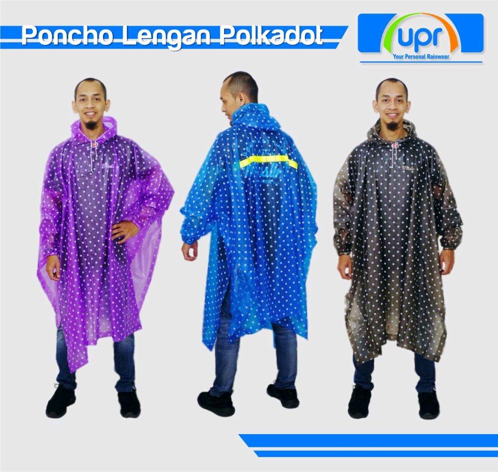 Jas Hujan Ponco Polkadot UPR di lapak Depo Jas Hujan ljbandung