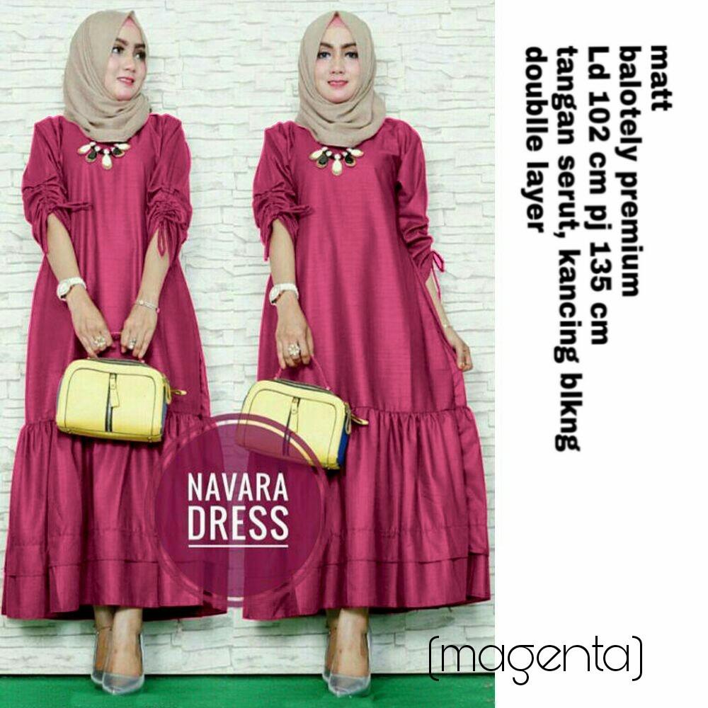 Long Ghonza Magenta - Maxi / Hijab / Muslim kekinian / muslim / Long tunik / Maxi Dress / Hijab Wanita