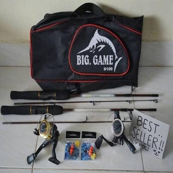 Set Pancing 2 Reel Dan 2 Joran / Joran Laris Murah / Astro Omega 120Cm